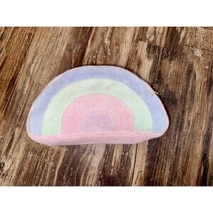 Stoney Clover Lane SCL Pastel Rainbow Plush Puffy Mini Pouch Velvet